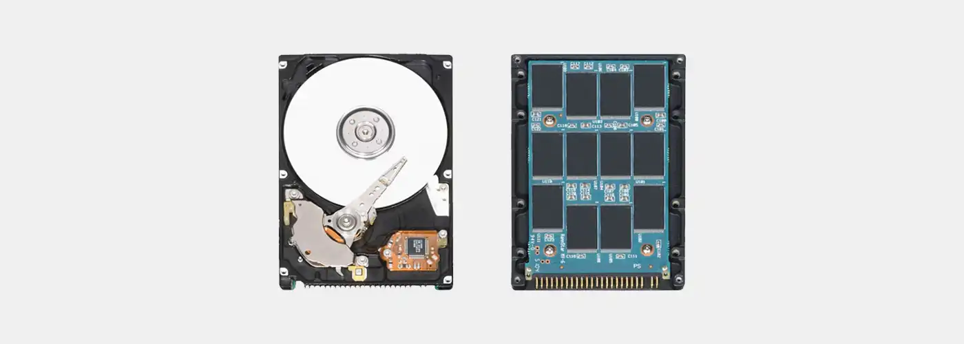 Beste externe harde schijven voor foto opslag | Bekijk het verschil van binnenkant tussen een SSD en een HDD